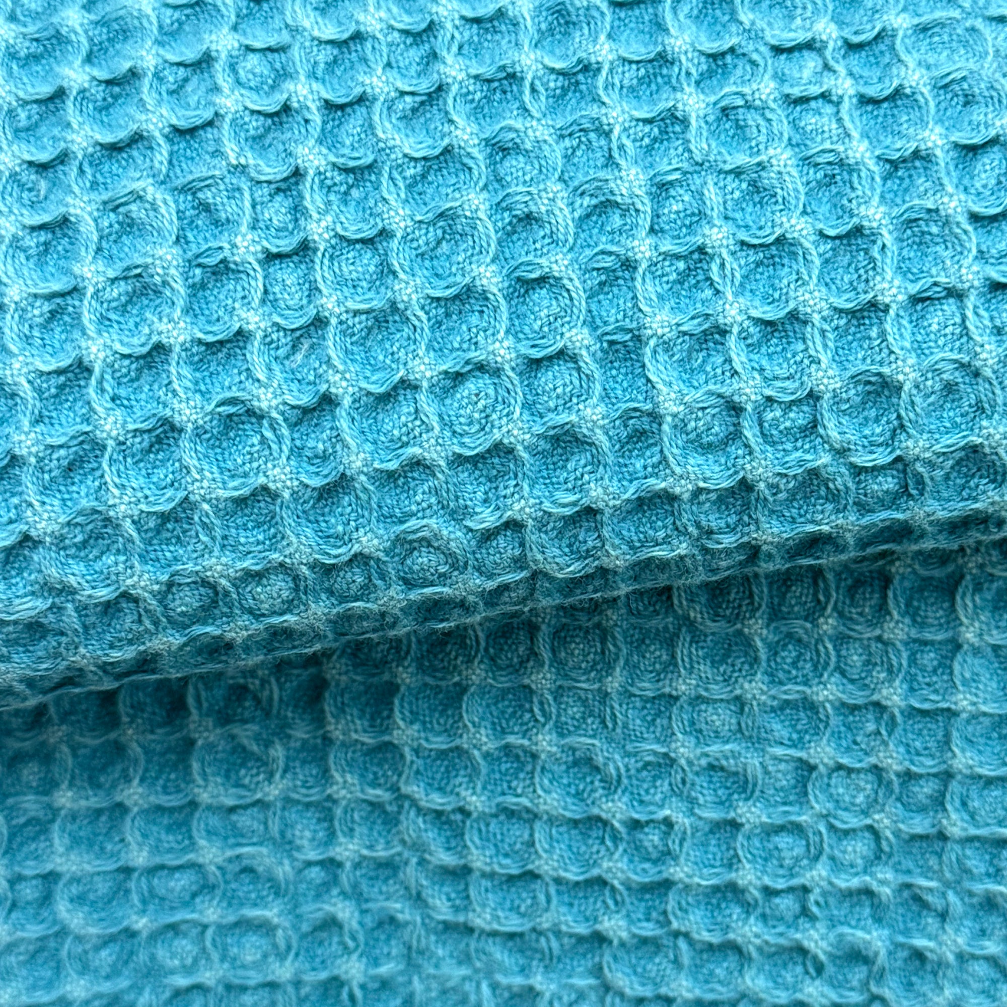 Glacier Blue Waffle Knit Towel